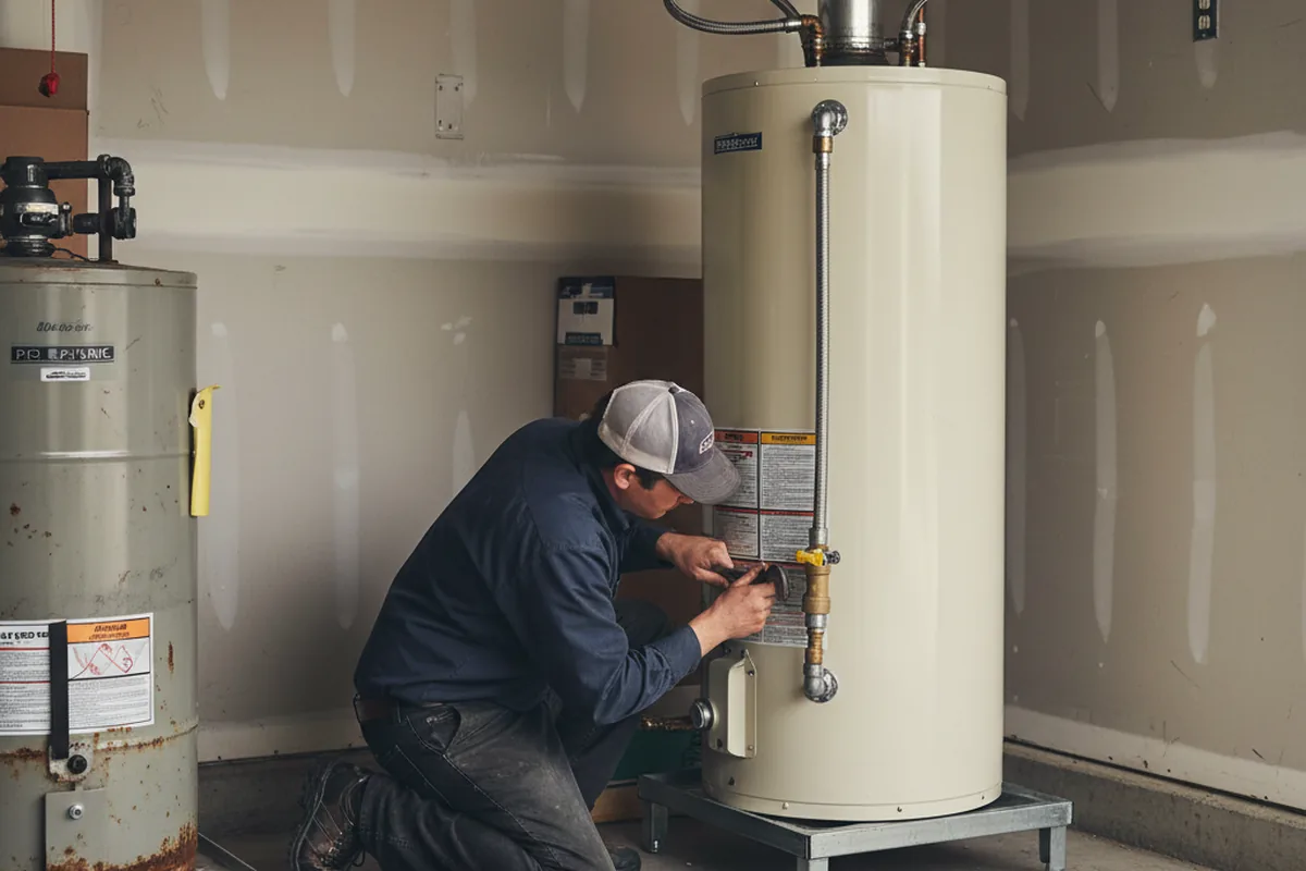 Water heater and shutoff valve replacement in Aberdeen